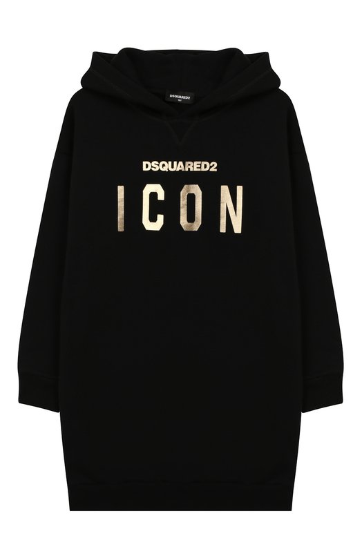 Хлопковое платье с капюшоном Dsquared2