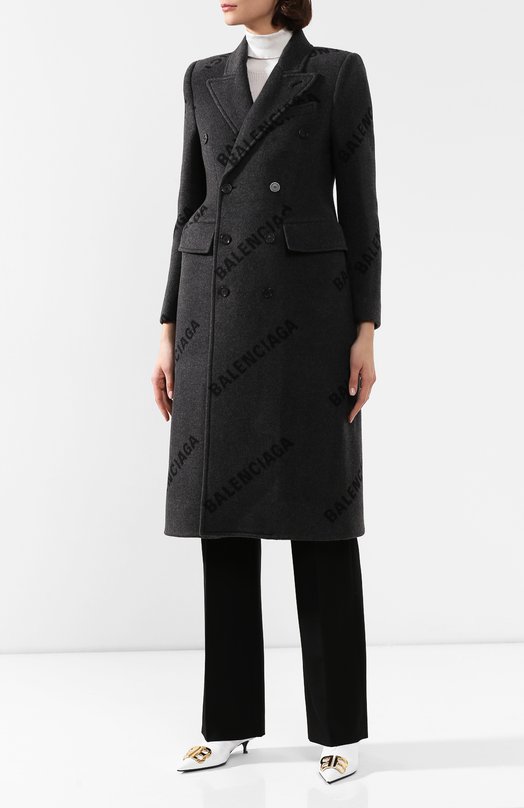 Двубортное пальто из кашемира Balenciaga 10610856