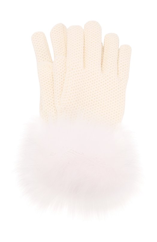 Кашемировые перчатки с мехом лисицы Loro Piana 10640330