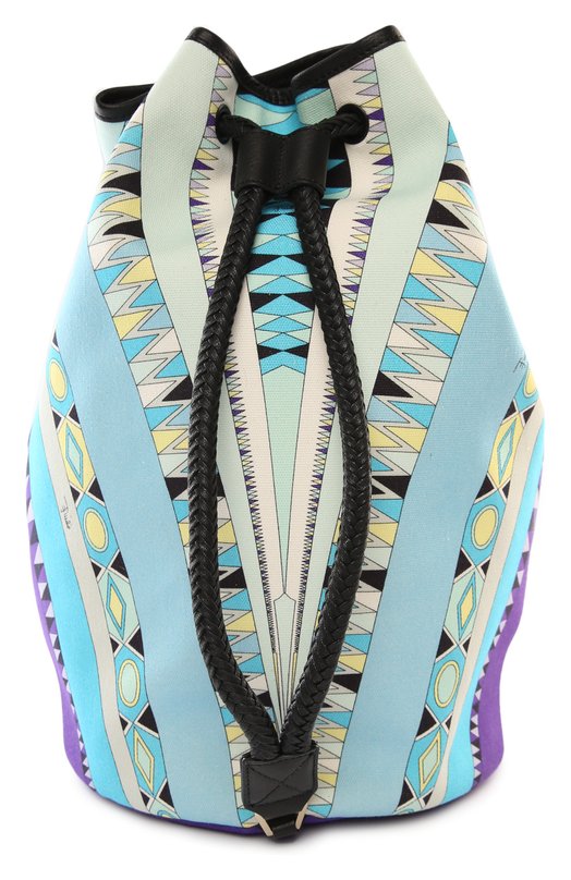 Рюкзак с косметичкой Emilio Pucci. Цвет: голубой
