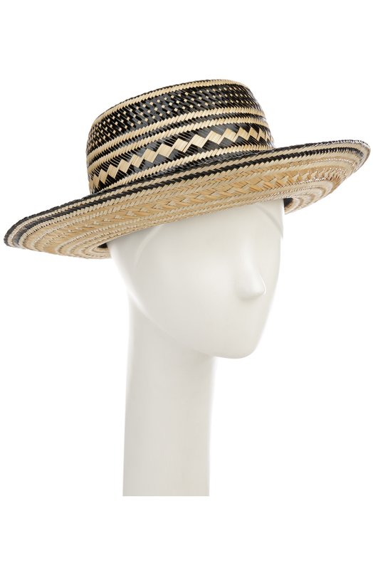 Соломенная шляпа с декоративными помпонами Yosuzi 