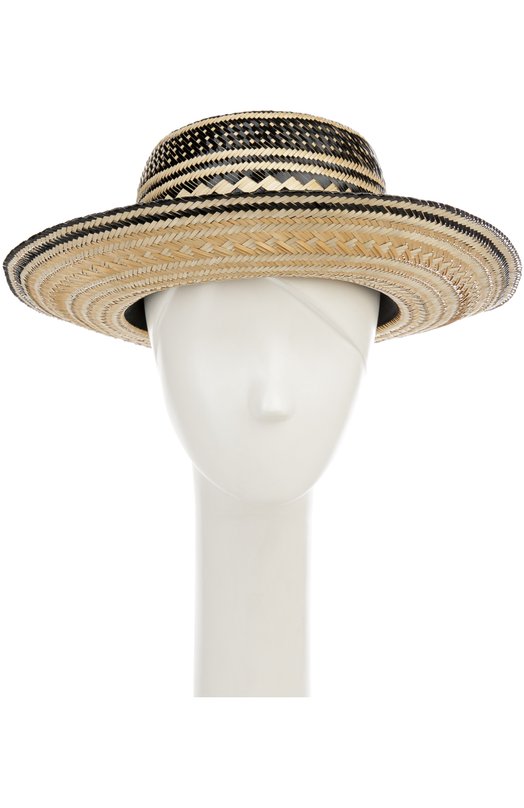 Соломенная шляпа с декоративными помпонами Yosuzi 