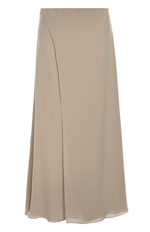 Шелковая юбка прямого кроя с завышенной талией Ralph Lauren 1742577