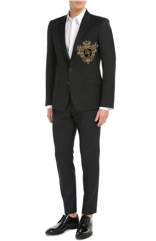 Шерстяной пиджак с вышивкой канителью Dolce&Gabbana 