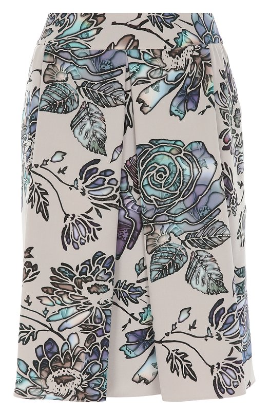 Мини-юбка со складками и цветочным принтом ARMANI COLLEZIONI 