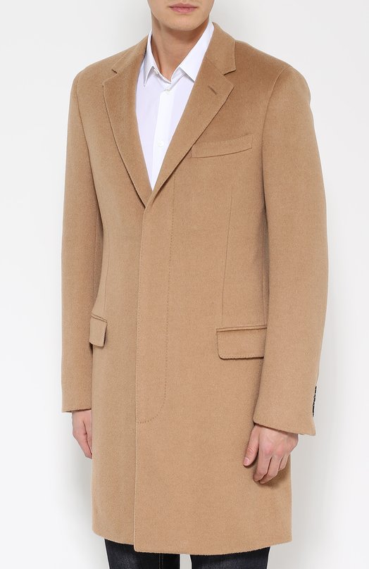 Шерстяное однобортное пальто с потайными пуговицами Lanvin 