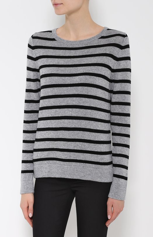 Пуловер в полоску прямого кроя с круглым вырезом FTC 