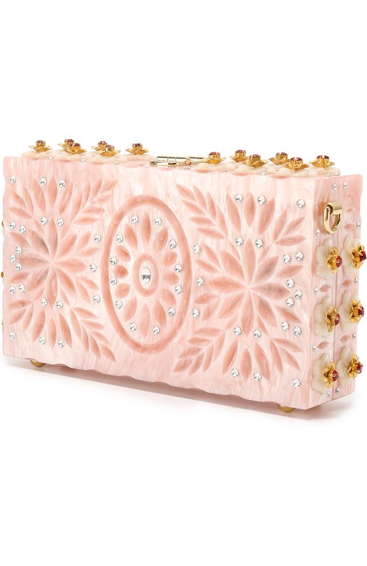 Клатч Dolce Box с отделкой кристаллами и резьбой Dolce&Gabbana 