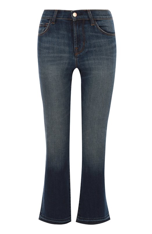 Укороченные расклешенные джинсы с бахромой J Brand 