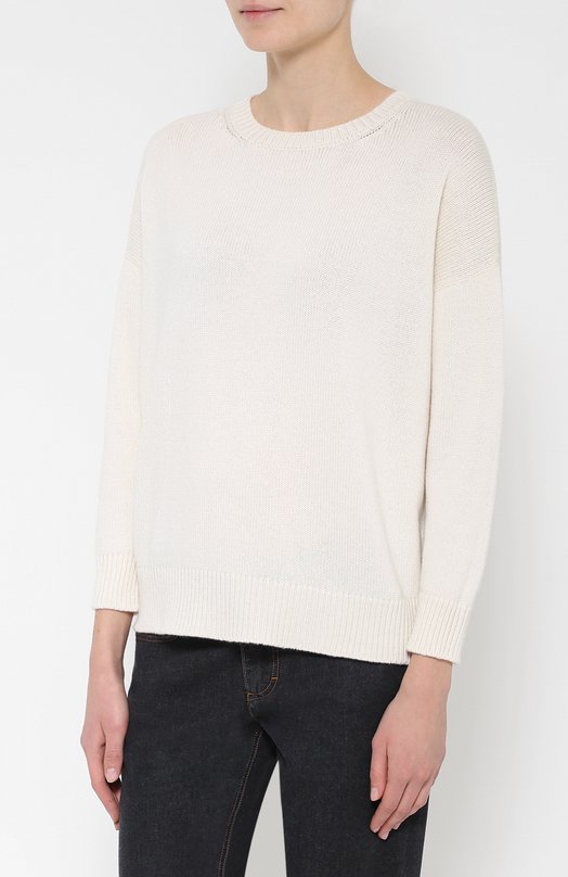 Кашемировый пуловер свободного кроя со спущенным рукавом Yves Saint Laurent 