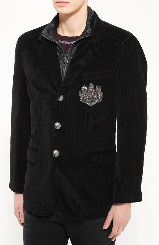 Утепленная куртка из вельвета с вышивкой канителью Dolce&Gabbana 