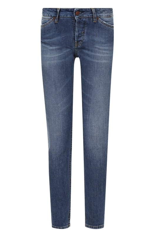 Укороченные джинсы-скинни с контрастной прострочкой Two Women In The World 