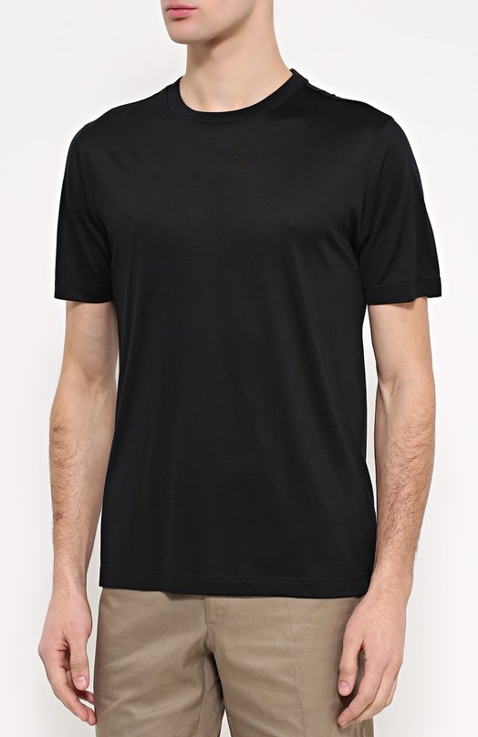 Шелковая футболка с круглым вырезом Brioni 