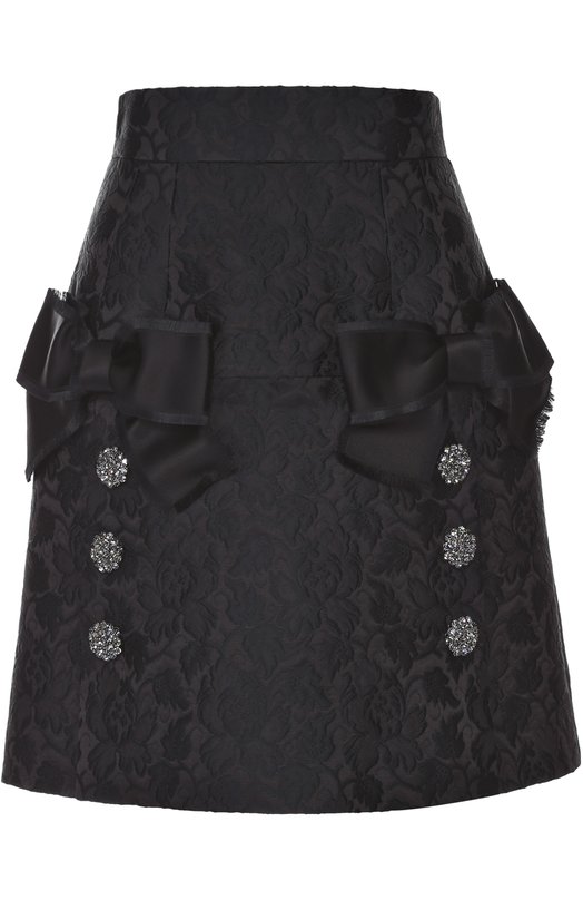 Мини-юбка с фактурной отделкой и бантами Dolce&Gabbana 