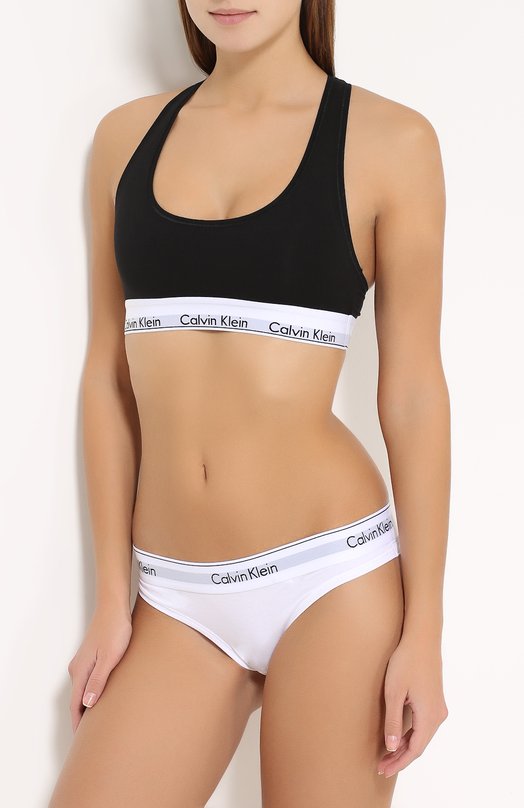 Трусы-стринги с логотипом бренда Calvin Klein Underwear 