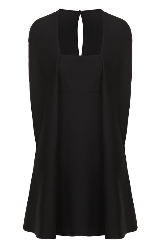 Мини-платье с квадратным вырезом и кейпом Valentino 