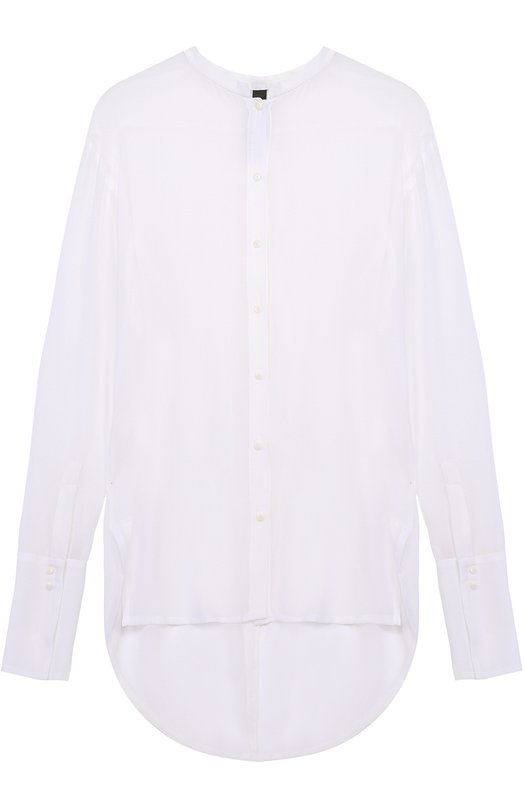 Шелковая полупрозрачная блуза с удлиненной спинкой Ilaria Nistri 