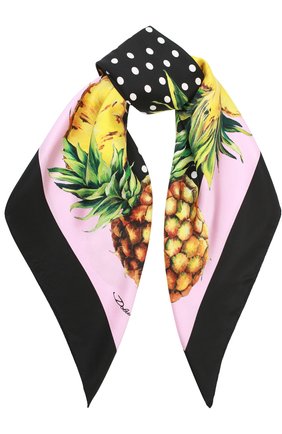 Шелковый платок с принтом Dolce & Gabbana разноцветный | Фото №1