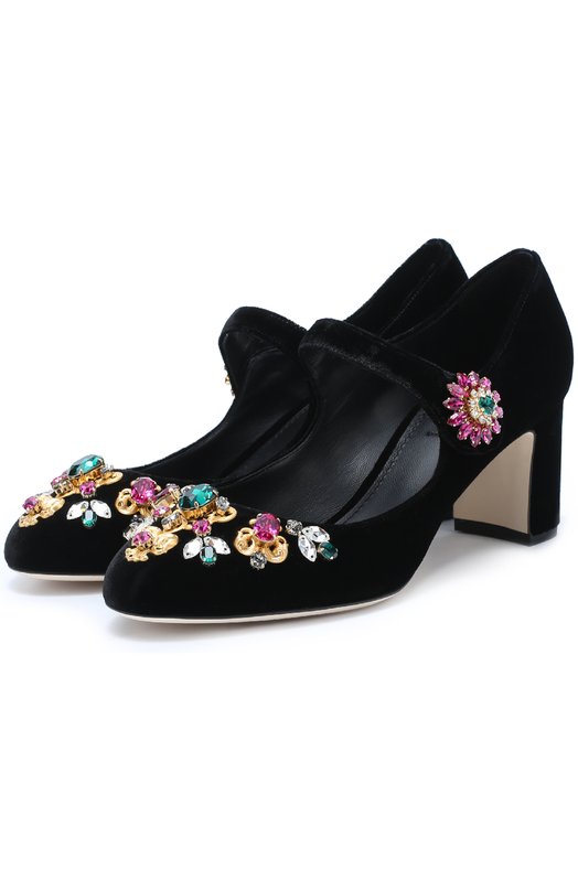 Туфли Vally из текстиля с кристаллами Dolce&Gabbana 