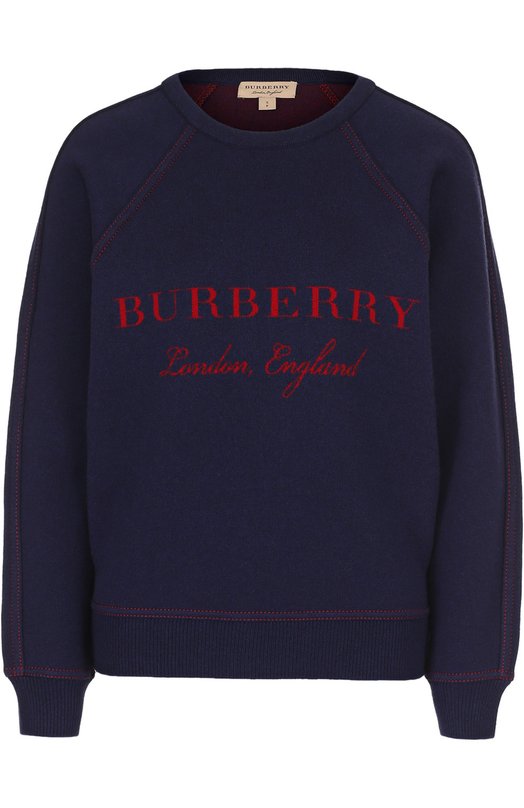 Свитшот свободного кроя с контрастным логотипом бренда Burberry 