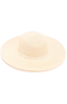 Шляпа с лентой Borsalino светло-бежевого цвета | Фото №1