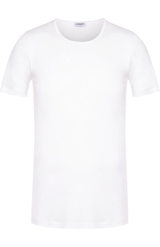 Хлопковая футболка с круглым вырезом ZIMMERLI 