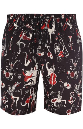 Плавки-шорты с принтом Dolce & Gabbana красные | Фото №1