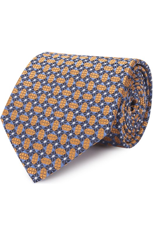 Шелковый галстук с узором Ermenegildo Zegna 