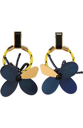 Серьги-клипсы с подвесками Marni голубая | Фото №1