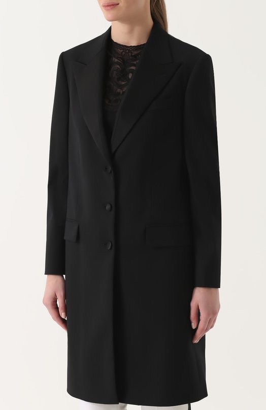 Пальто прямого кроя с широкими лацканами Dolce&Gabbana 