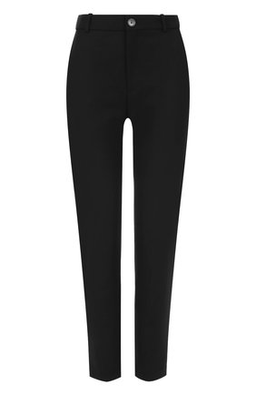 Укороченные брюки прямого кроя с карманами Balenciaga черные | Фото №1