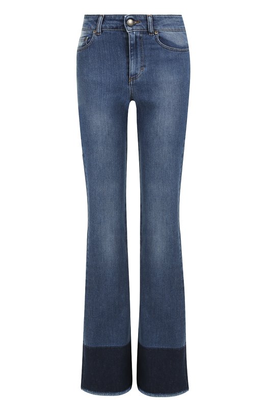 Расклешенные джинсы с потертостями и бахромой REDVALENTINO 