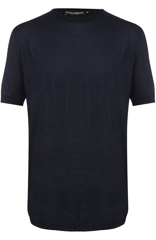 Шелковая футболка с круглым вырезом Dolce&Gabbana 