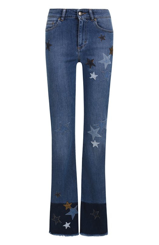 Расклешенные джинсы с декоративной отделкой в виде звезд REDVALENTINO 