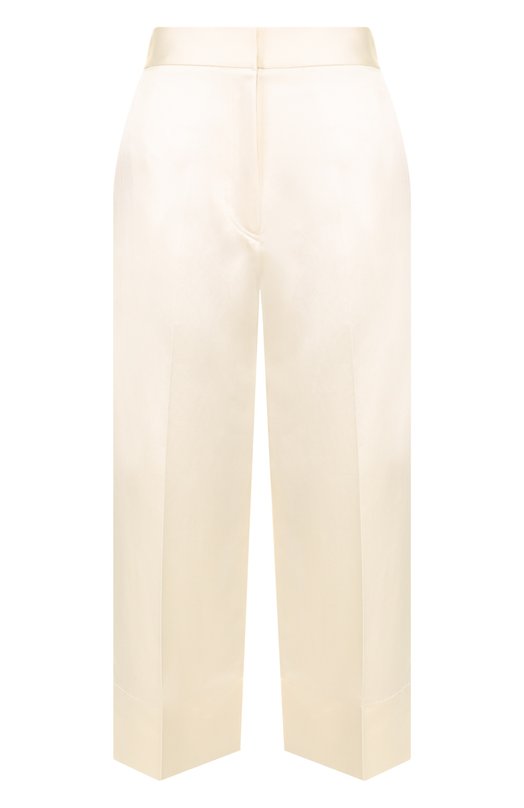 Шелковые укороченные брюки со стрелками Victoria Beckham 
