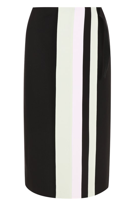Шелковая юбка с контрастной отделкой Victoria by Victoria Beckham 