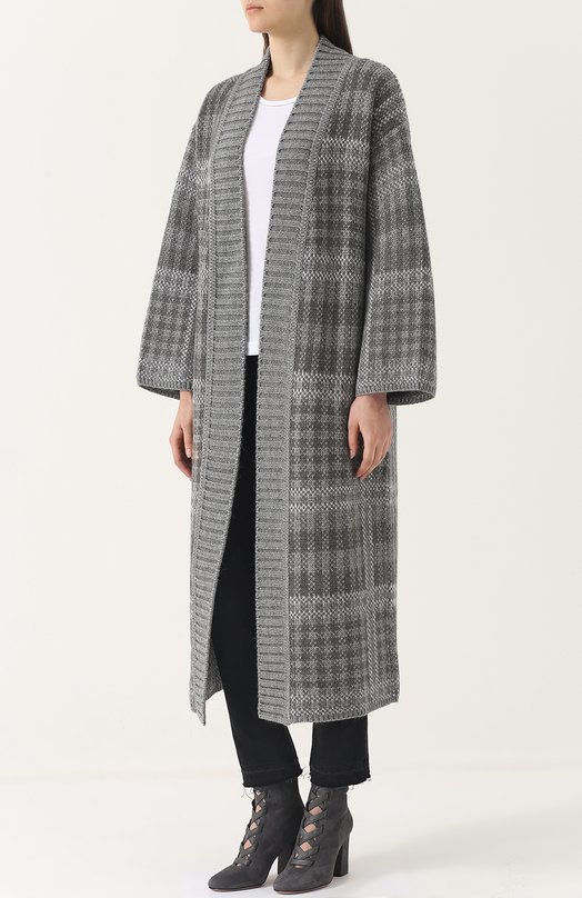 Удлиненное вязаное пальто прямого кроя Tak.ori 