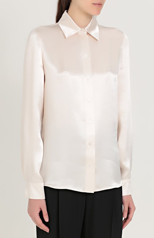 Атласная блуза прямого кроя Lanvin 