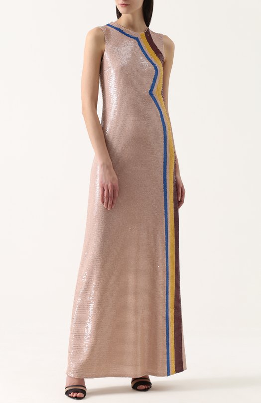 Шелковое платье-макси с пайетками EMILIO PUCCI 