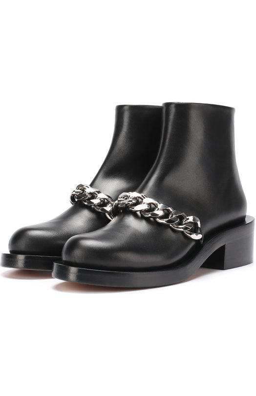 Кожаные ботинки с массивной цепью Givenchy 