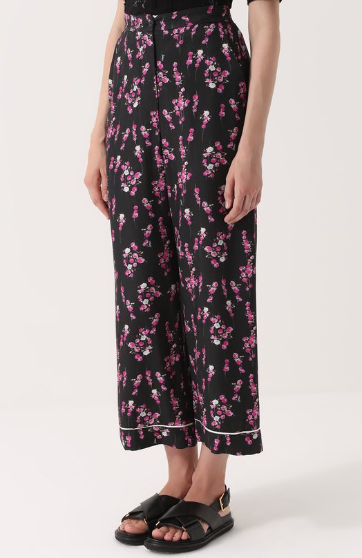 Укороченные широкие брюки с цветочным принтом Sonia By Sonia Rykiel 