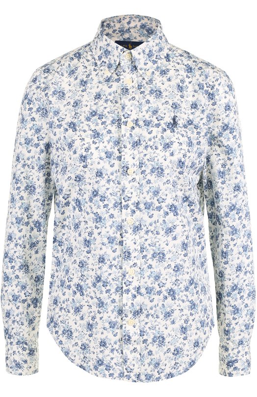 Блуза прямого кроя с цветочным принтом Polo Ralph Lauren 