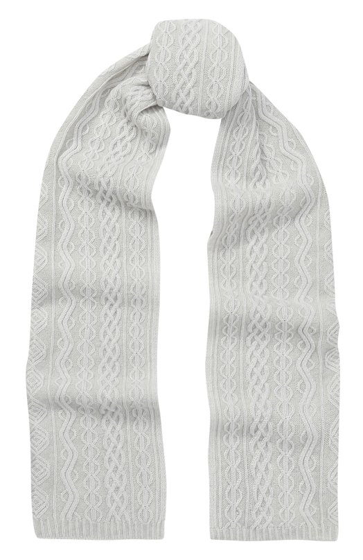 Кашемировый шарф с фактурной вязкой Johnstons Of Elgin 