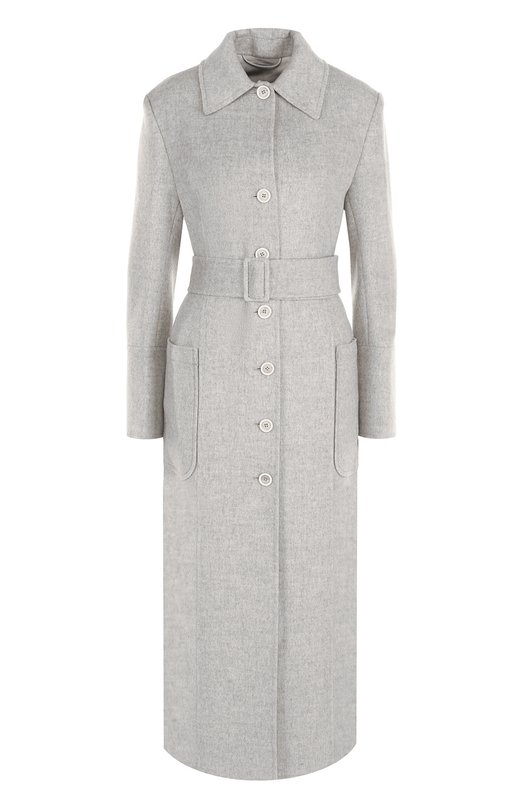 Удлиненное однобортное пальто с поясом Helmut Lang