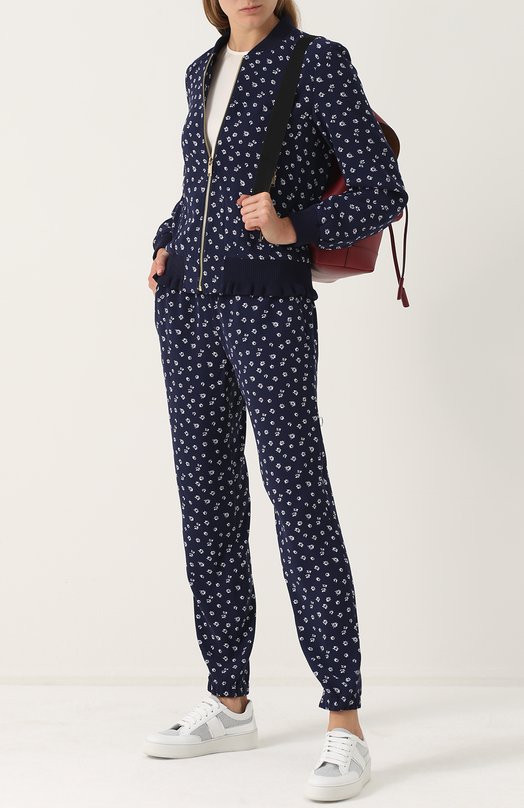 Укороченные брюки с эластичным поясом и цветочным принтом Michael Michael Kors 