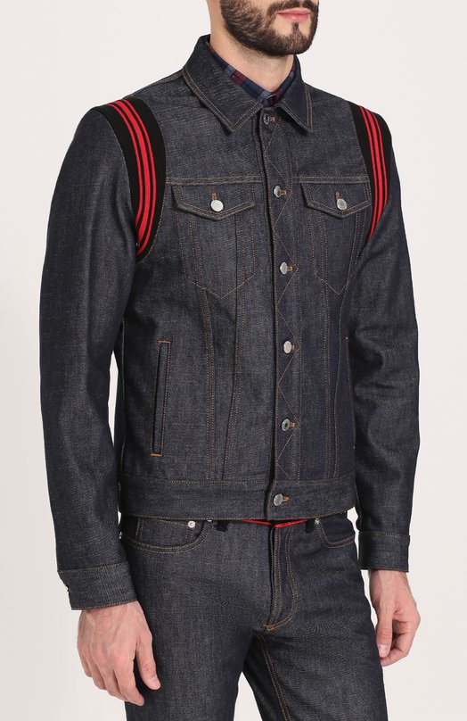 Джинсовая куртка с контрастной отделкой Givenchy 