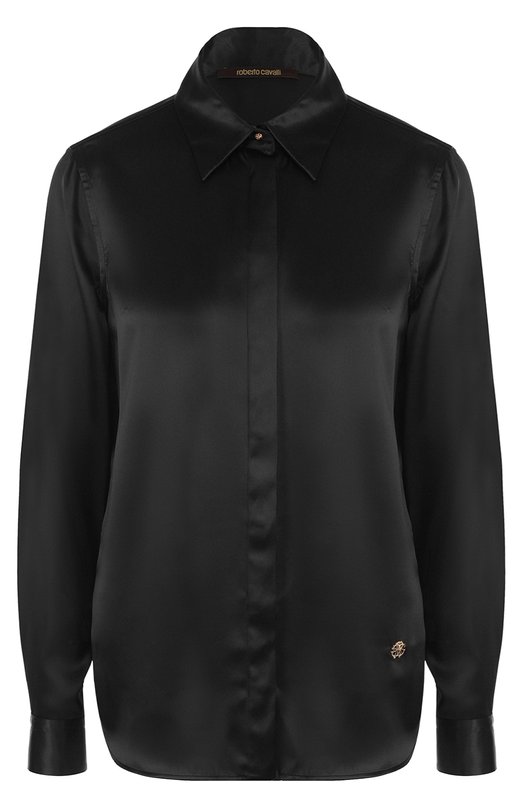 Roberto Cavalli Шелковая блуза прямого кроя Roberto Cavalli