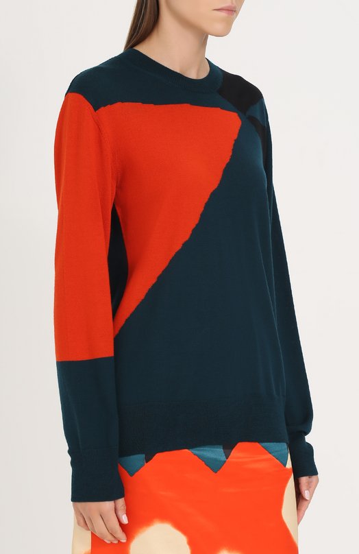 Пуловер с круглым вырезом и принтом Dries Van Noten 