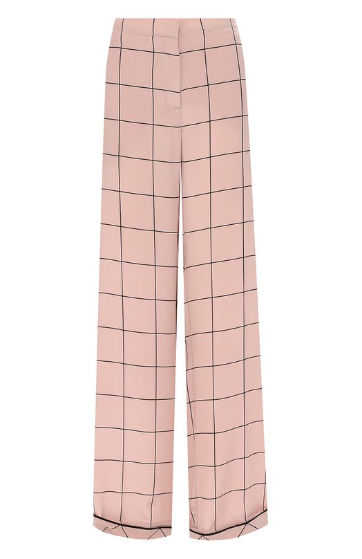 Шелковые брюки с пижамном стиле в клетку Valentino 