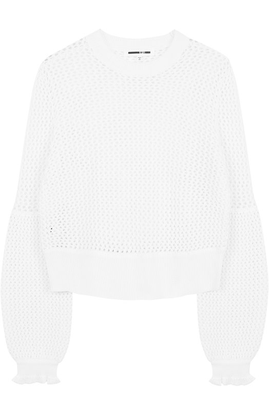 Шерстяной пуловер фактурной вязки MCQ 